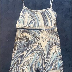 Womens Blue Tye-Dye Shirt & Tights Set